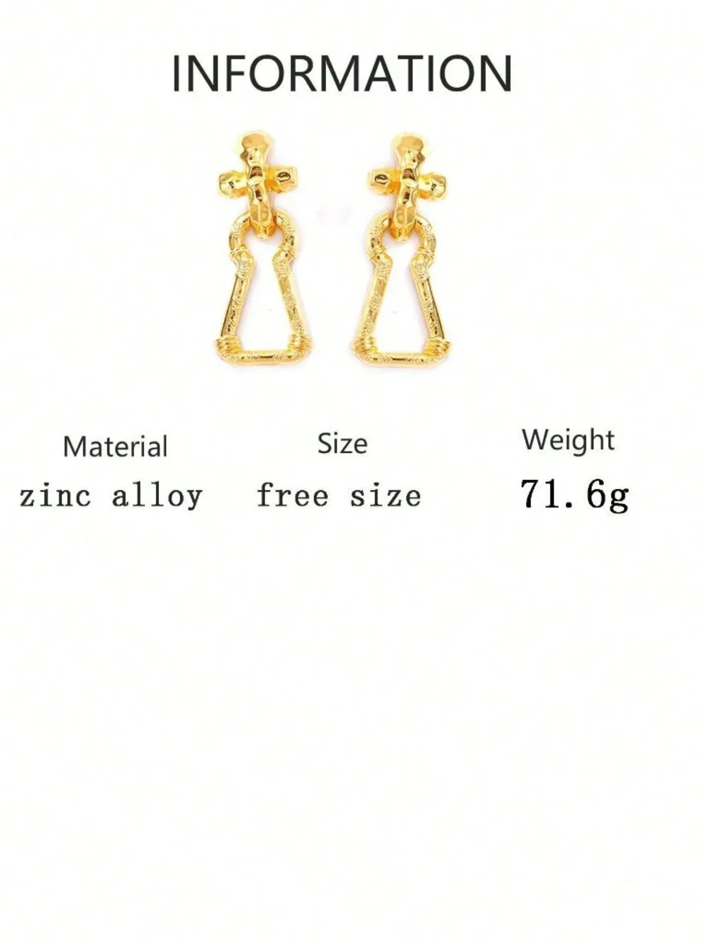 Gold or silver  Women's Luxury Geometric Exaggerated Earrings,